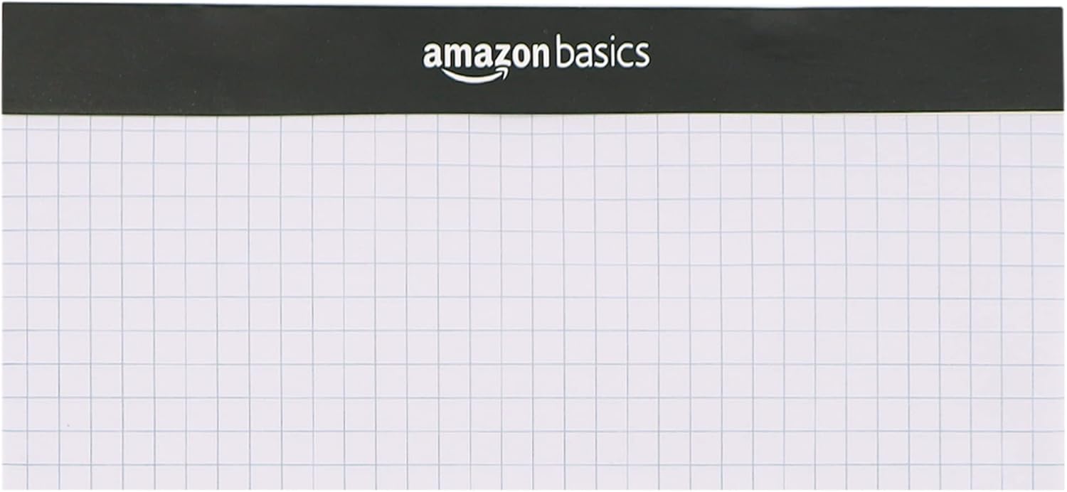 Thumbnail 3 de Amazon Basics blocs de papier quadri-roulés 21,5 x 29,8 cm – Lot de 2, Blanc