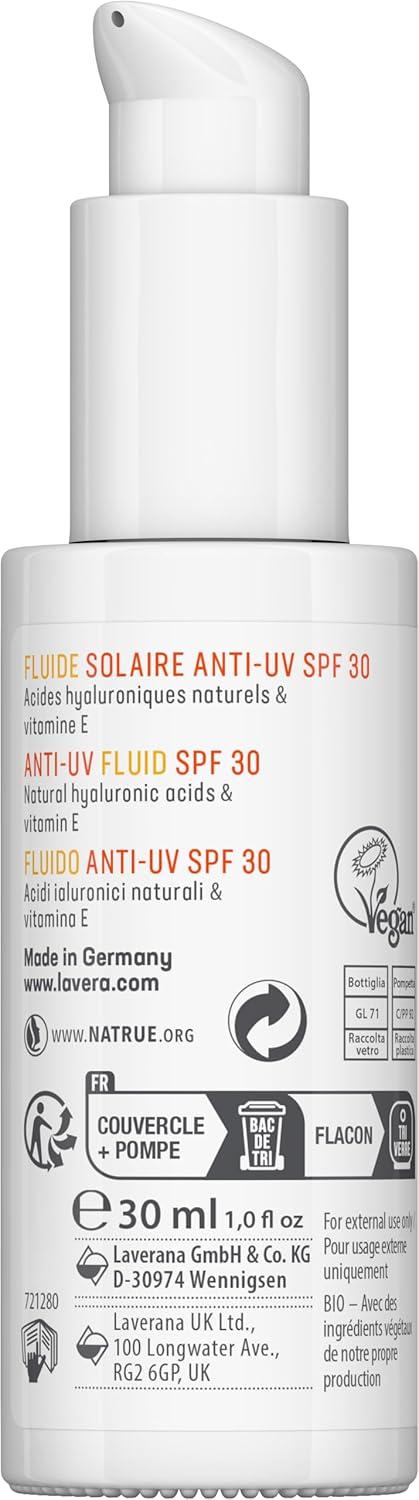 Thumbnail 4 de lavera Anti-UV Fluid LSF 30 – mineralischer UV-Schutz, vegan, 30 ml