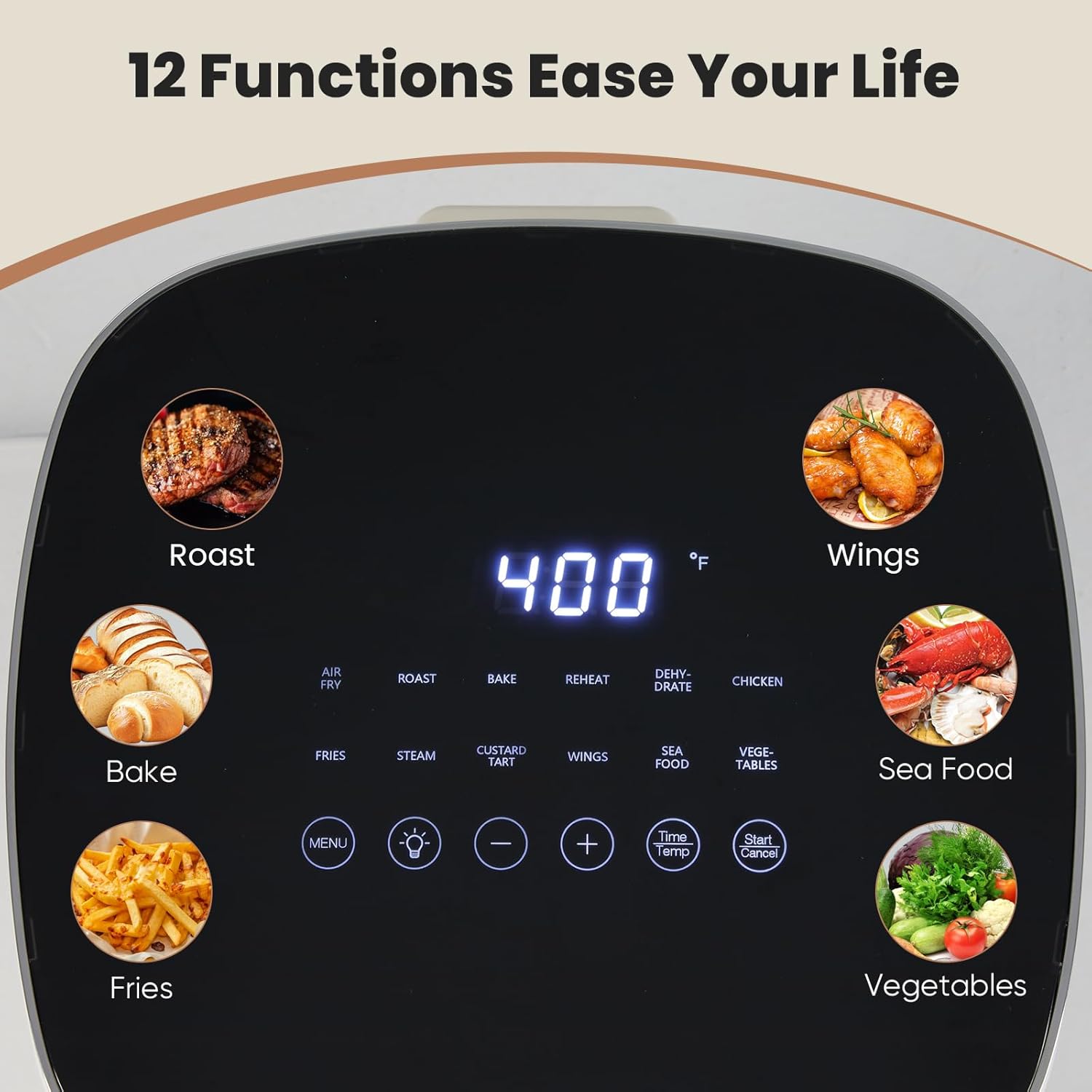 Thumbnail 5 de KMFurnila 6QT Square Air Fryer with Visual Window