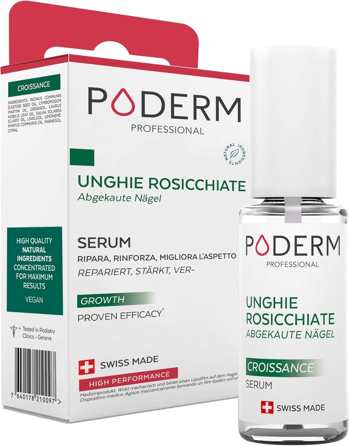 Detalle de PODERM STOP UNGHIE MANGIATE – Siero riparatore 100% naturale per raggiungere unghie sane in 3 settimane