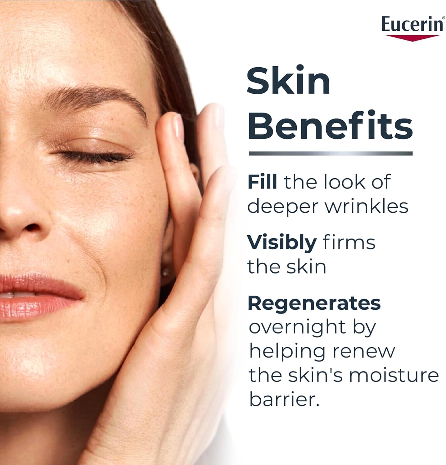 Detalle 2 de Eucerin Anti-Wrinkle Regenerating Face Night Cream, Hyaluronic Acid, 50 mL