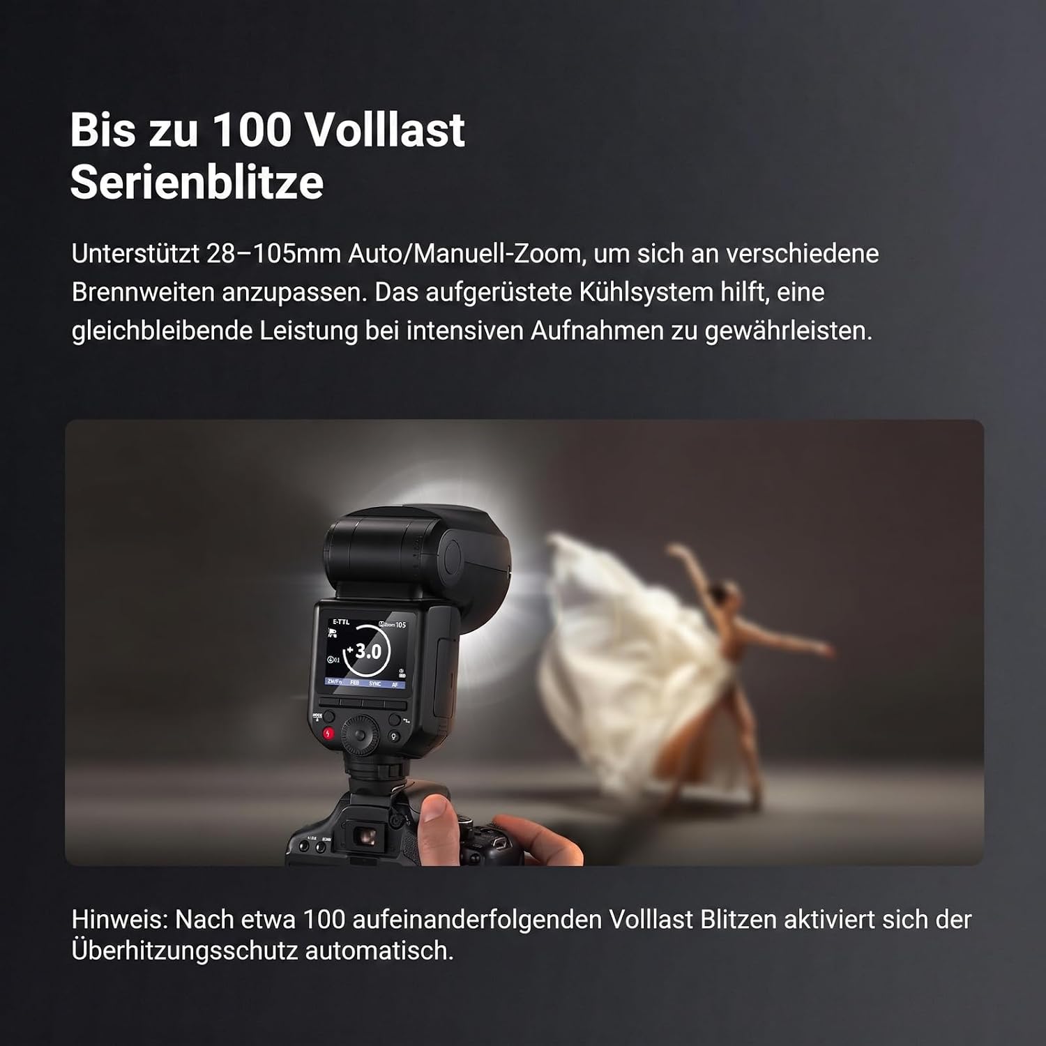 Thumbnail 2 de NEEWER Z2PRO-C TTL Speedlite für Canon 1/8000s