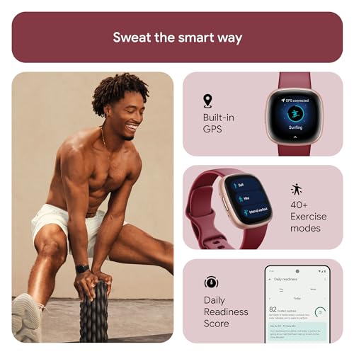 Detalle de Fitbit Versa 4 Fitness Smartwatch with Google Health — Copper Rose Aluminium