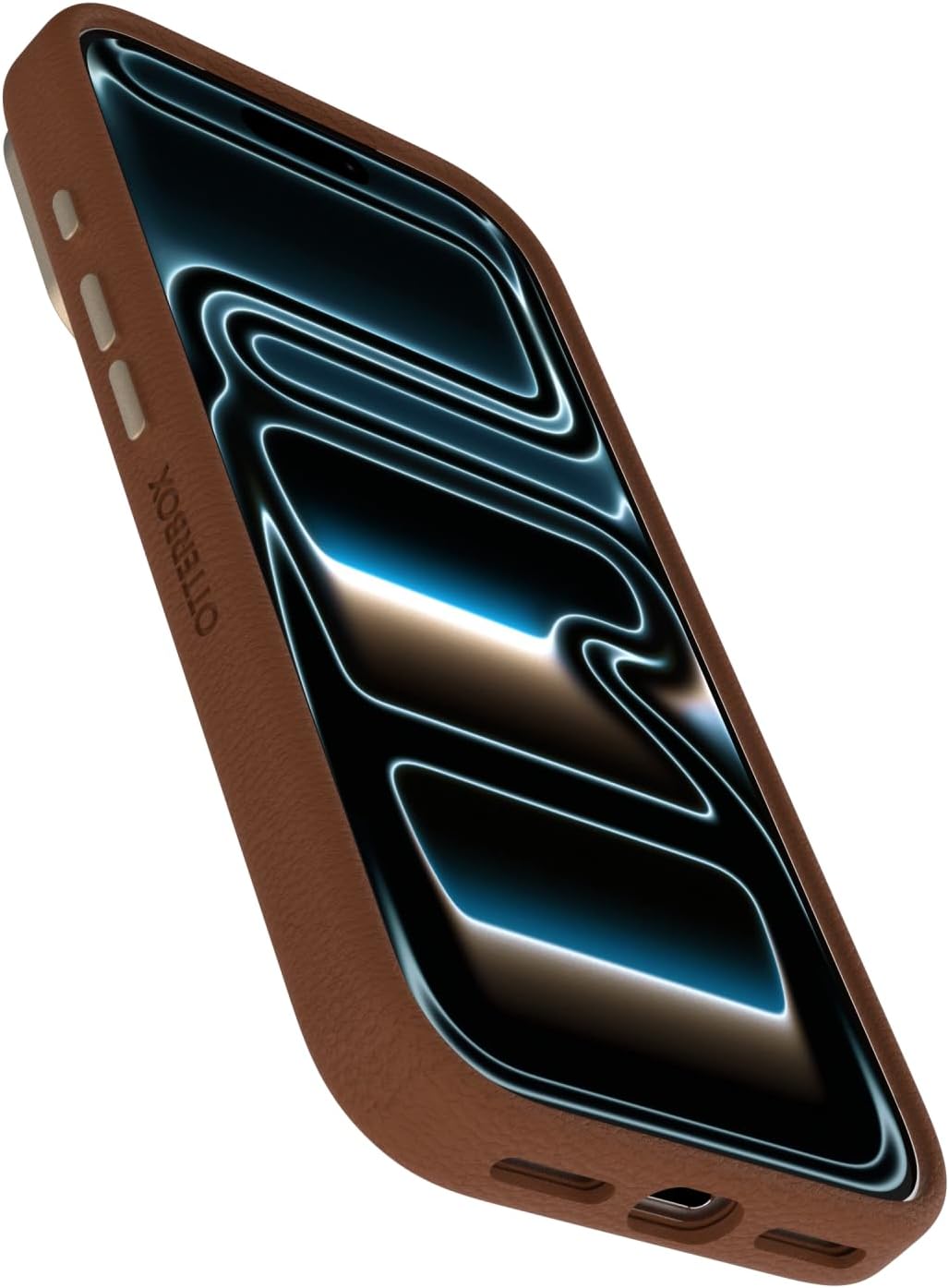Detalle 1 de OtterBox Symmetry Series iPhone 17 Proケース サボテンレザー調・MagSafe対応・デザートサドル