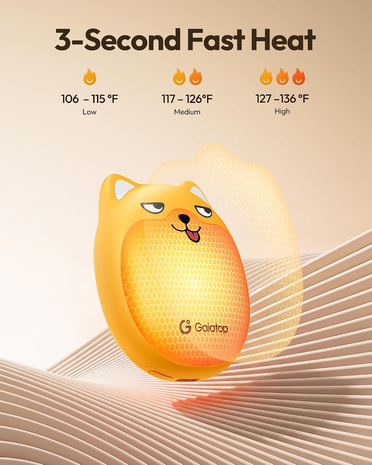 Thumbnail 2 de Gaiatop HW-16 Rechargeable Hand Warmers, Magnetic Split Design, 3 Heat Levels