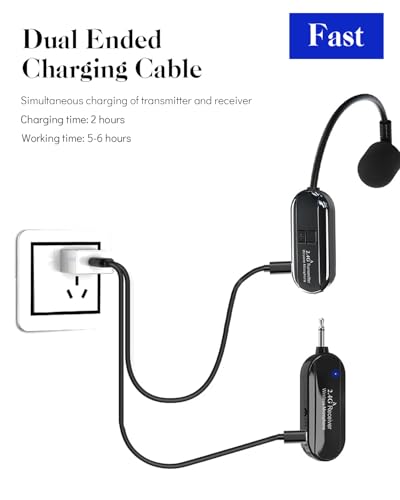 Thumbnail 3 de Micrófono Inalámbrico Diadema QEEKADA 2.4G – sistema plug & play para megafonía