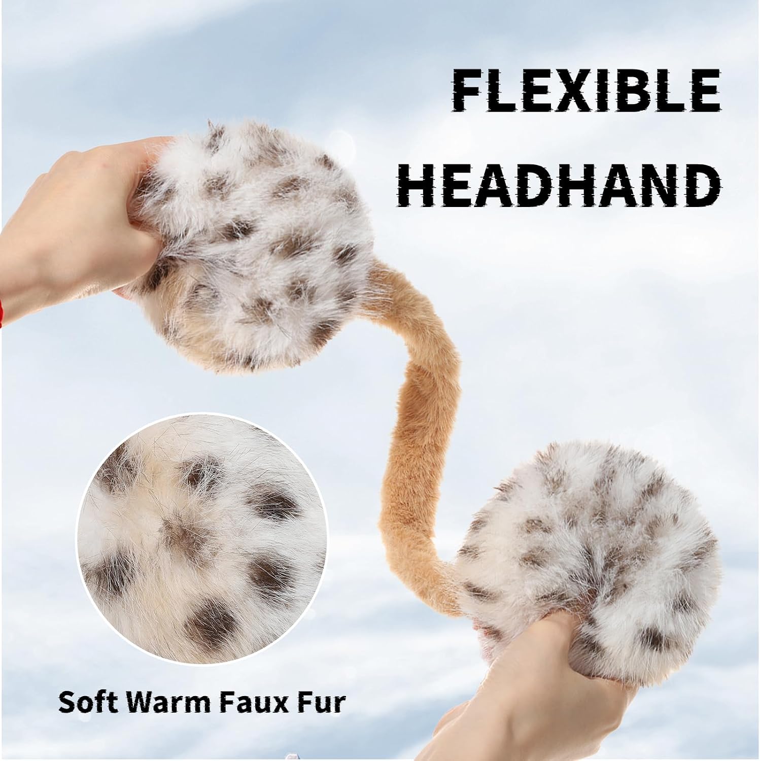 Detalle de Jywm sc Cache-oreilles pour Femmes d’Hiver en Fausse Fourrure — Confort léger et 360° de chaleur