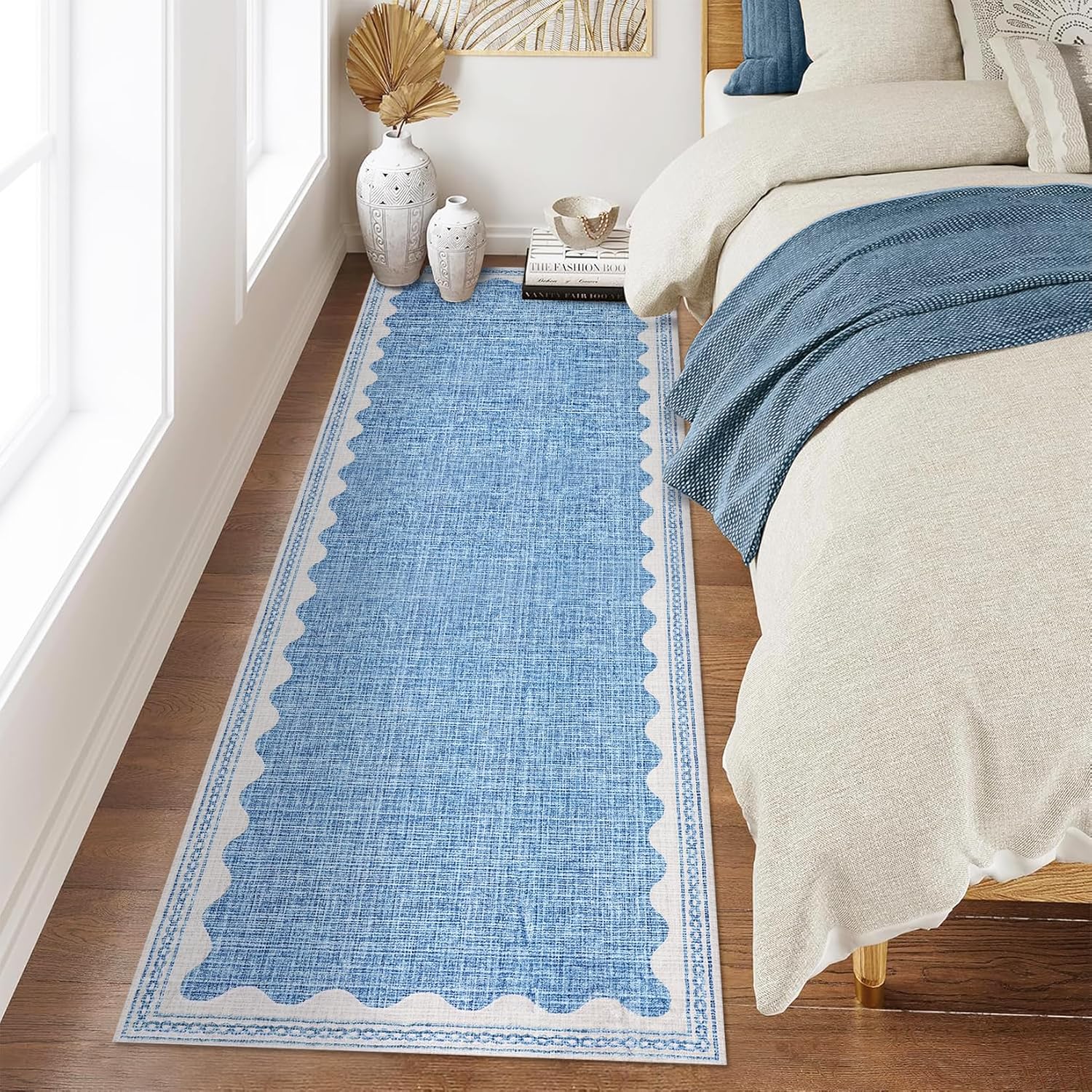 Detalle de CAREMEE 2x6 Scalloped Blue Runner