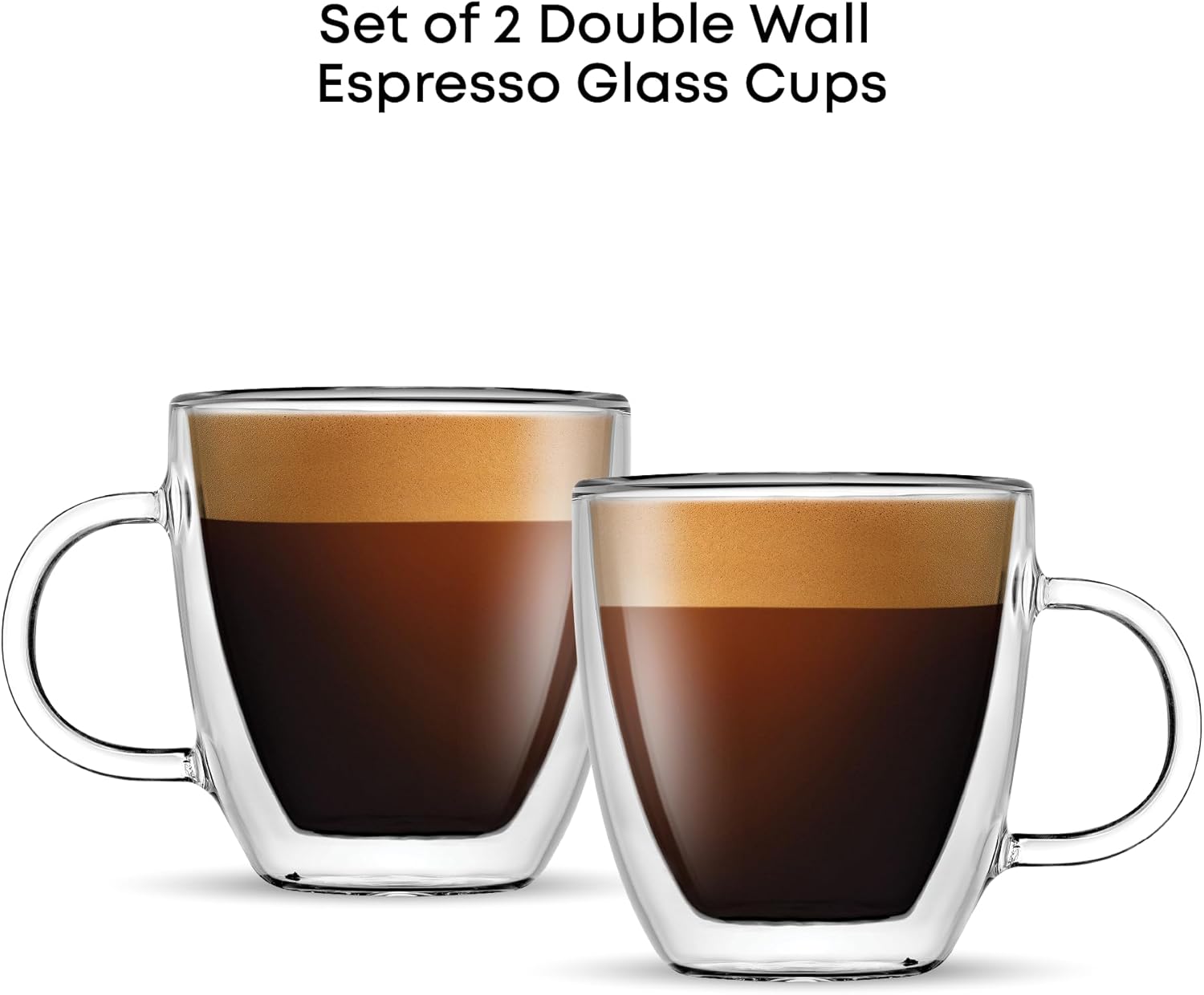 Thumbnail 3 de JoyJolt Savor Double Wall Espresso Glasses 5.4 oz