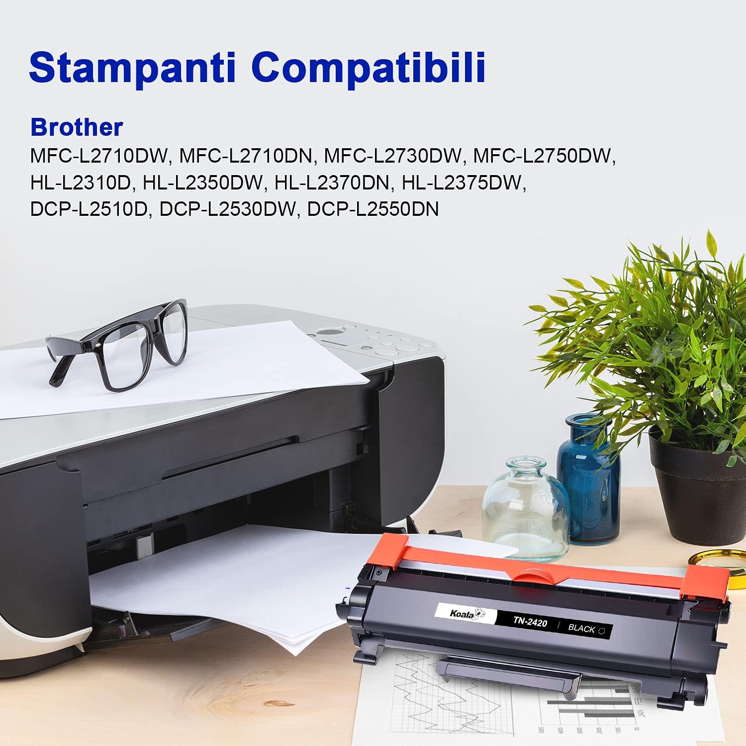 Thumbnail 1 de Koala TN2420 Toner compatibile per Brother, 2 confezioni 🖨️