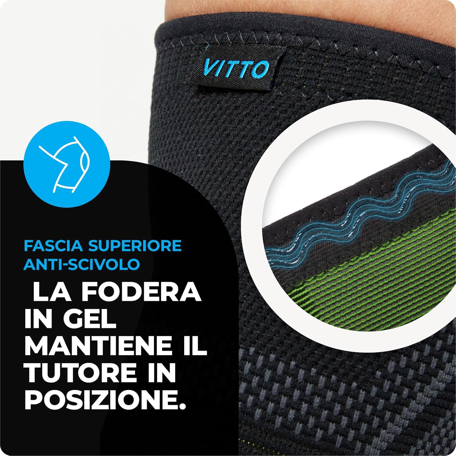 Thumbnail 2 de VITTO Ginocchiera Ortopedica L per corsa e palestra