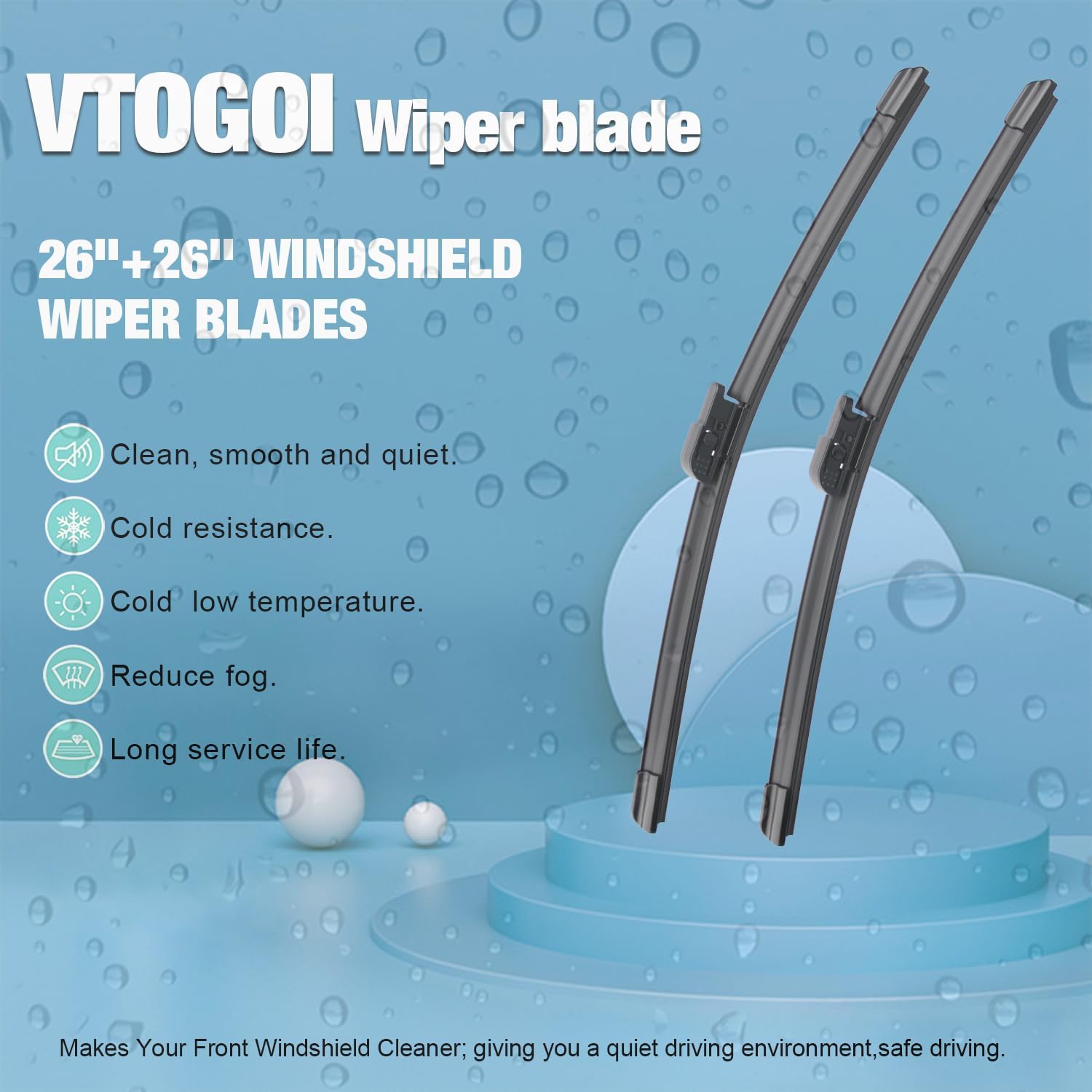 Thumbnail 1 de VTOGOI Wiper Blades Set 26"+26"+18"