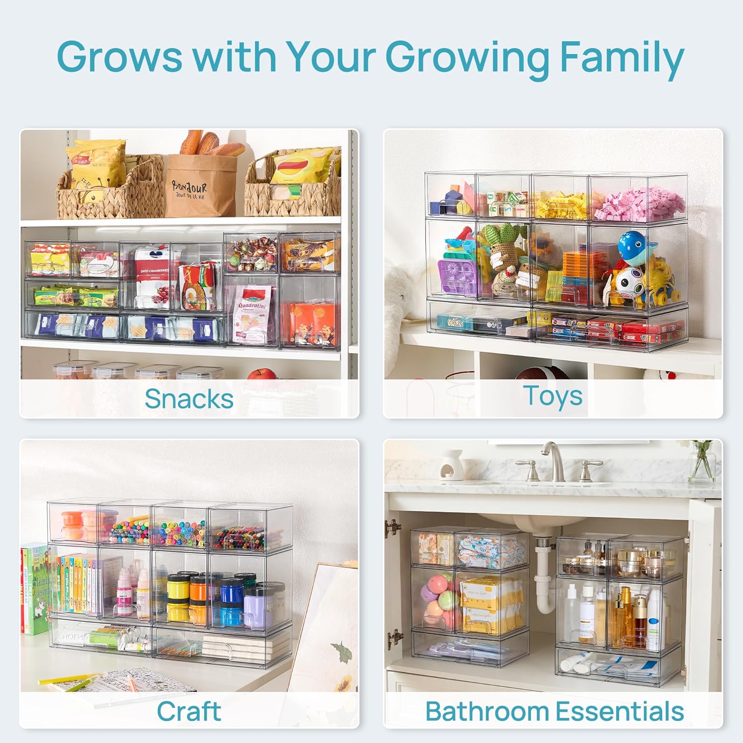 Thumbnail 6 de Vtopmart 4-Drawer Stackable Bottle Organizer Set