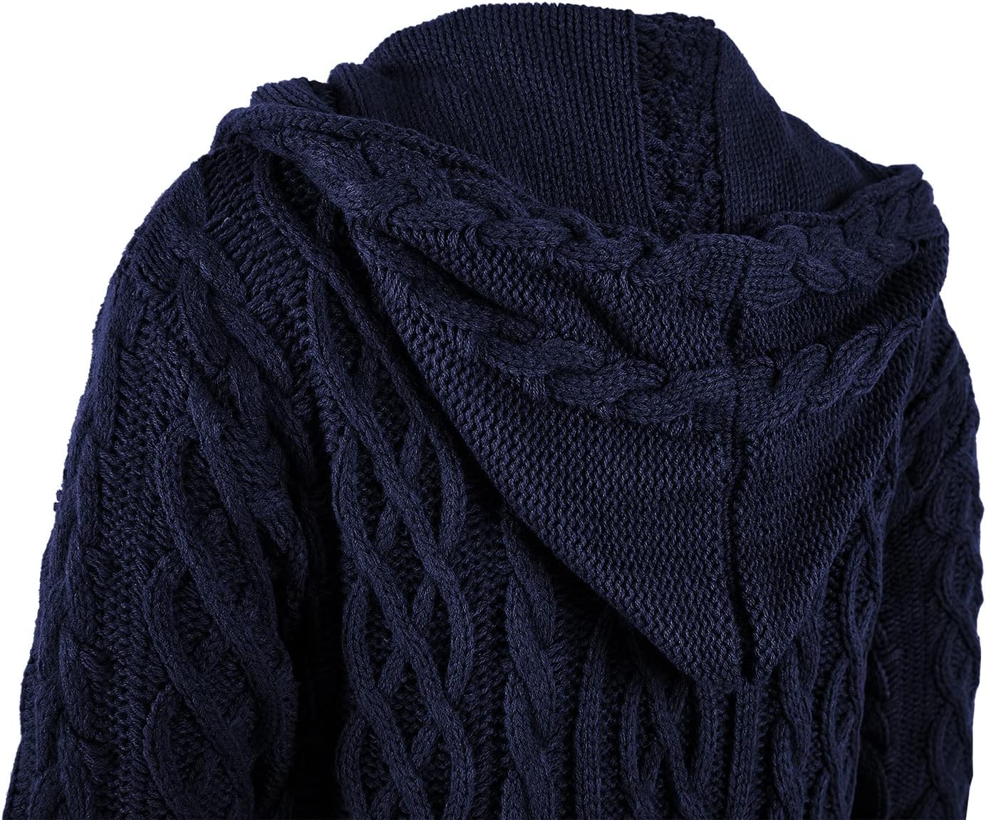 Thumbnail 5 de NIUBIA Long Sleeve Hooded Cable Knit Cardigan