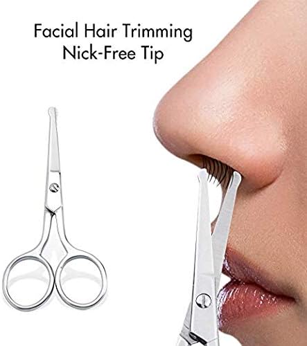 Detalle de LIVINGO 85 Nose Hair Scissors, Rounded Tips, Stainless Steel, Straight Blade