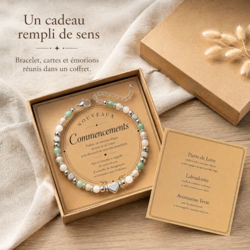 Thumbnail 5 de Lueaurra Bracelet Femme Pierres Naturelles – Adjustable 15–20 cm