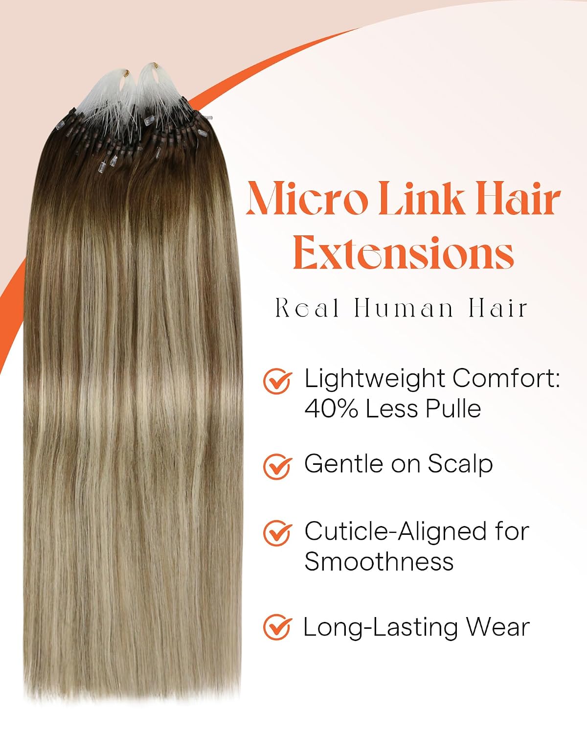 Detalle de Sunny Hair Micro Link Hair Extensions 18inch 💇♀