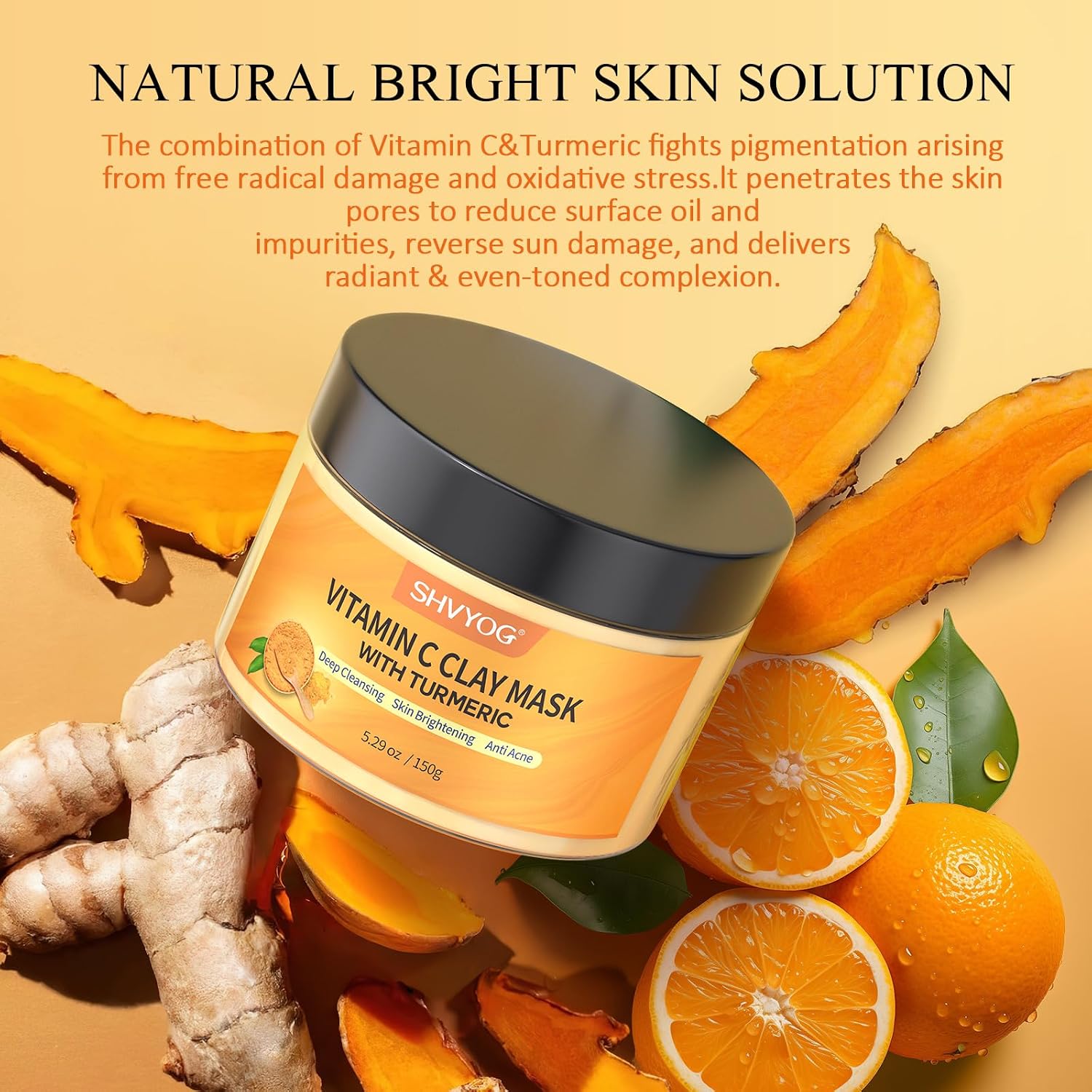 Thumbnail 1 de SHVYOG Turmeric Vitamin C Clay Mask 150g