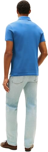 Detalle de Tommy Hilfiger Uomo Maglietta Polo Maniche Corte Slim Fit 1985 Blu Blue Orbit, L