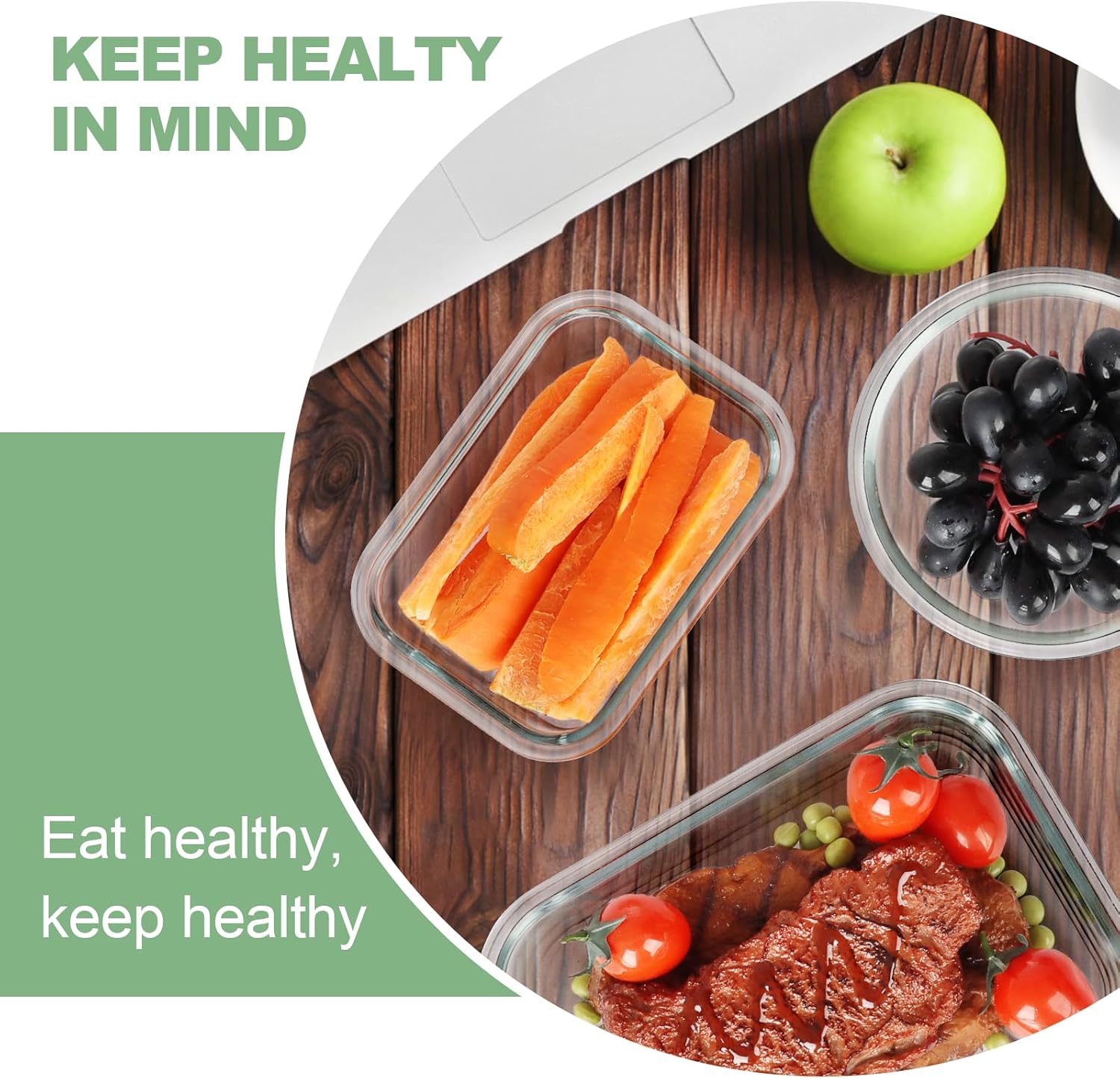 Detalle 2 de Skroam 12-pack glass food storage containers 🍱