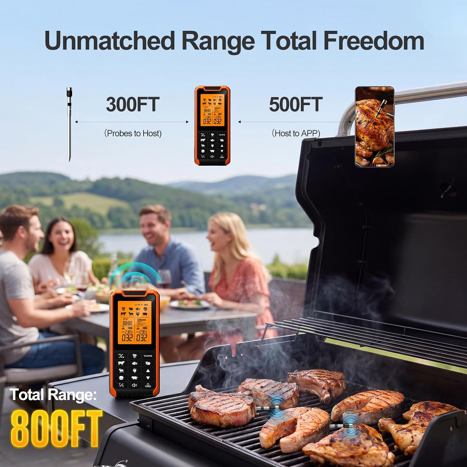 Detalle de HOPEPOP Wireless Meat Thermometer