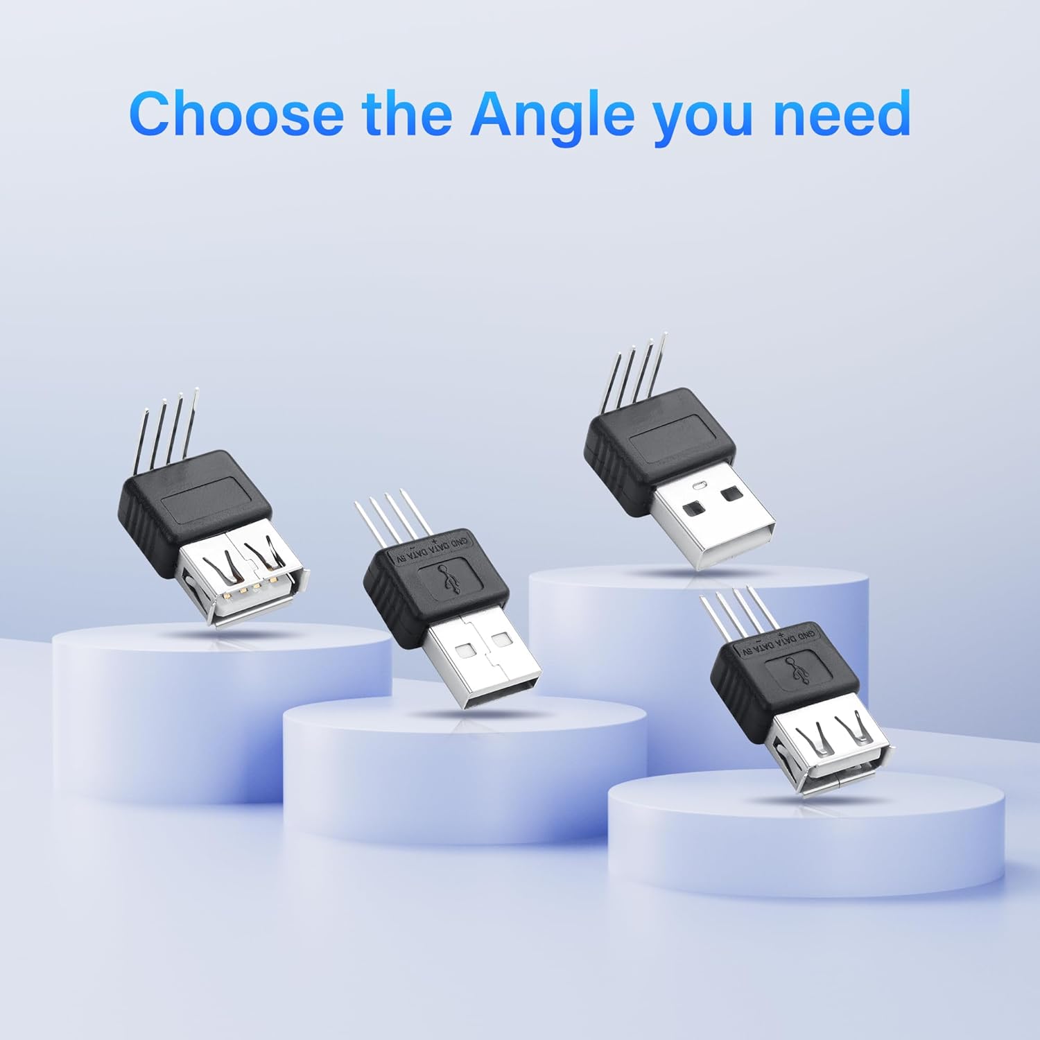 Thumbnail 6 de SinLoon USB A to 4-Pin Replacement Connector (USB-F-S) – Silver-Plated Contacts, 5V DIY Repair Kit