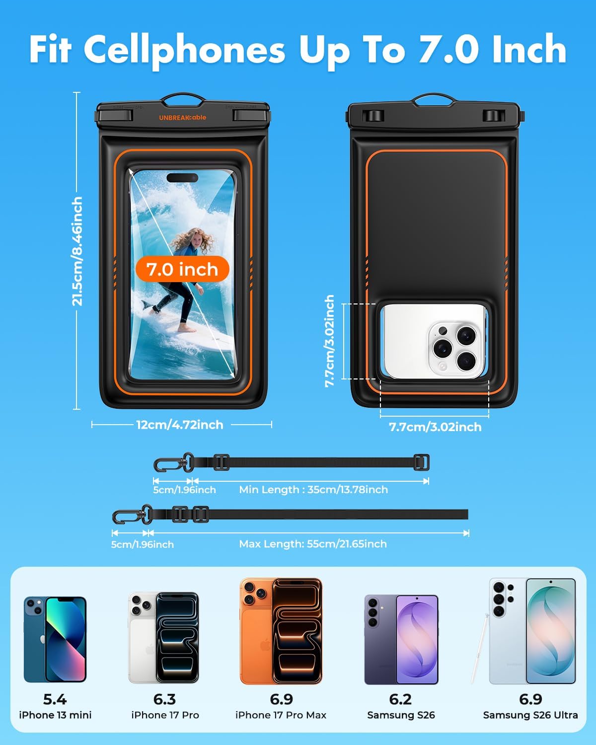 Thumbnail 5 de UNBREAKcable Floating Waterproof Phone Pouch 2-pack