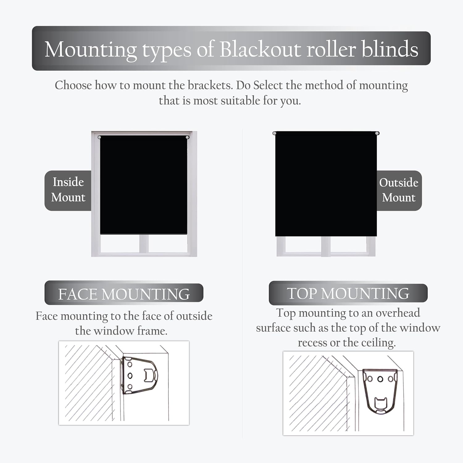 Thumbnail 4 de Apex Furnishings Blackout Roller Blinds 90x165 cm