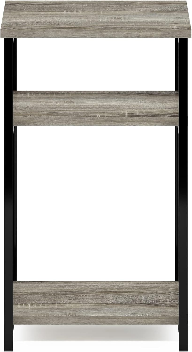 Thumbnail 5 de Furinno Solo Tavolo terminale con Struttura in Metallo e Ripiani in Legno ingegnerizzato – Quercia Francese, 29,79 × 34,01 × 57,91 cm