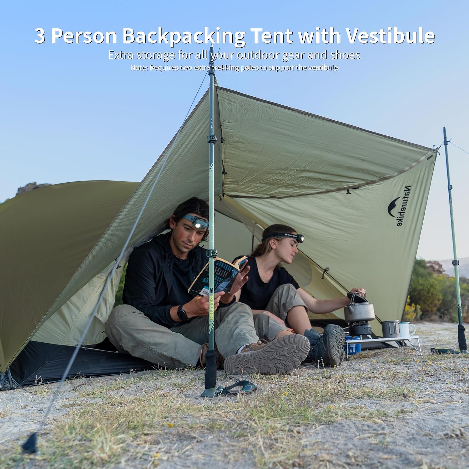 Detalle de Naturehike Mongar Pro: tente ultra légère pour 2 personnes, imperméable et ventilée