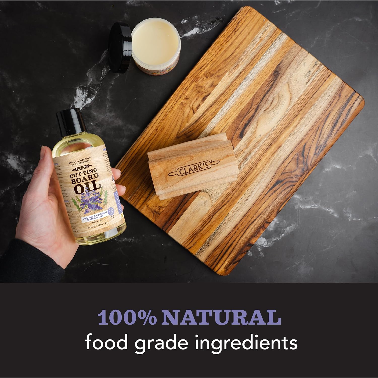 Thumbnail 3 de CLARK'S Cutting Board Oil with Lavender & Rosemary, 12oz 🪵