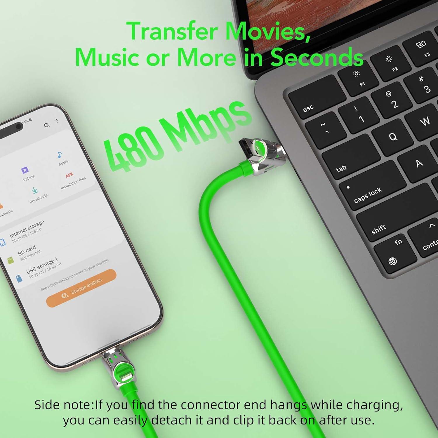 Thumbnail 6 de MFish 240W 4-in-1 Charging Cable with Carrying Case (6.6FT) — USB-A & USB-C to USB-C/Lightning