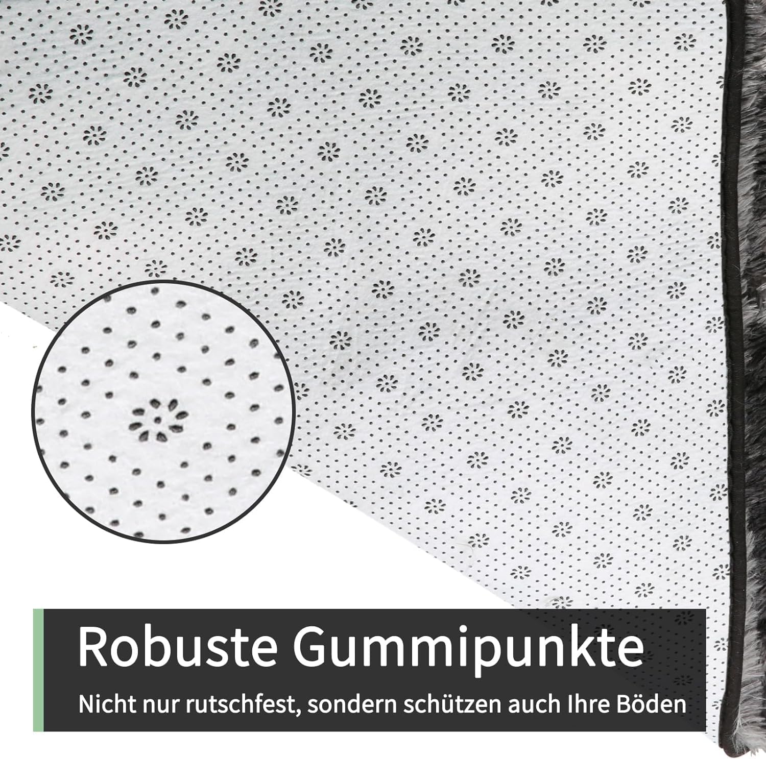 Thumbnail 2 de Sour Lemon runder Wohnzimmerteppich 120 x 120 cm – waschbar, rutschfest & flauschig