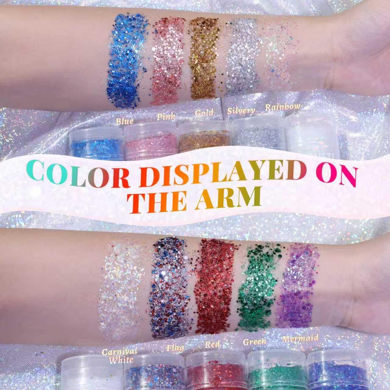 Detalle 2 de YBUETE Carnival White Glitter Stick for Face, Body and Hair