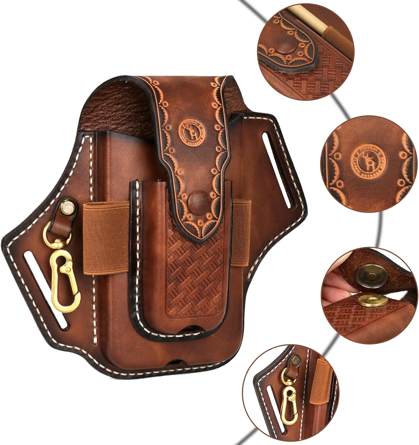 Detalle 2 de TOURBON Multitool Leather Sheath 5.1in