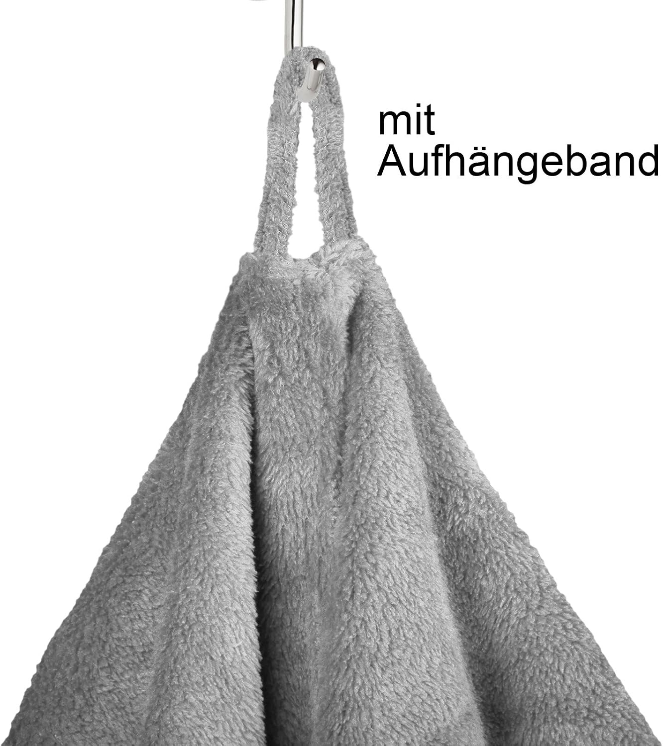 Detalle de Gräfenstayn Kuschelfleece Bademantel mit Kapuze (Öko-Tex Standard 100), Unisex