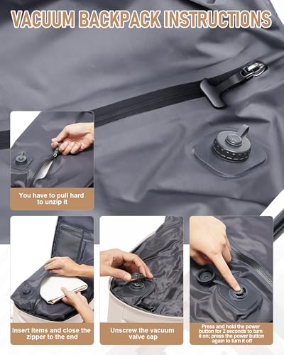 Thumbnail 8 de SZLX Sac à Dos Sous Vide Voyage 40x30x20 avec pompe – cabine Ryanair/Wizz Air/EasyJet, compartiment ordinateur et chaussures