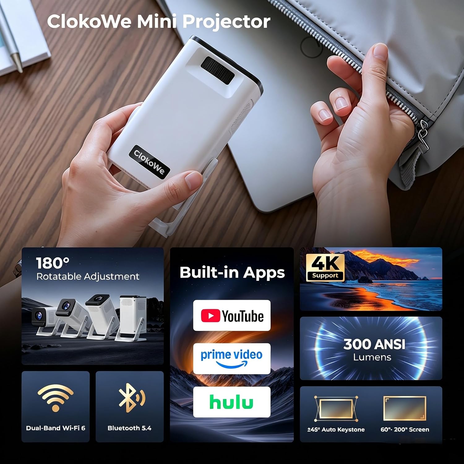 Detalle 2 de Mini Projector with 1080P HD