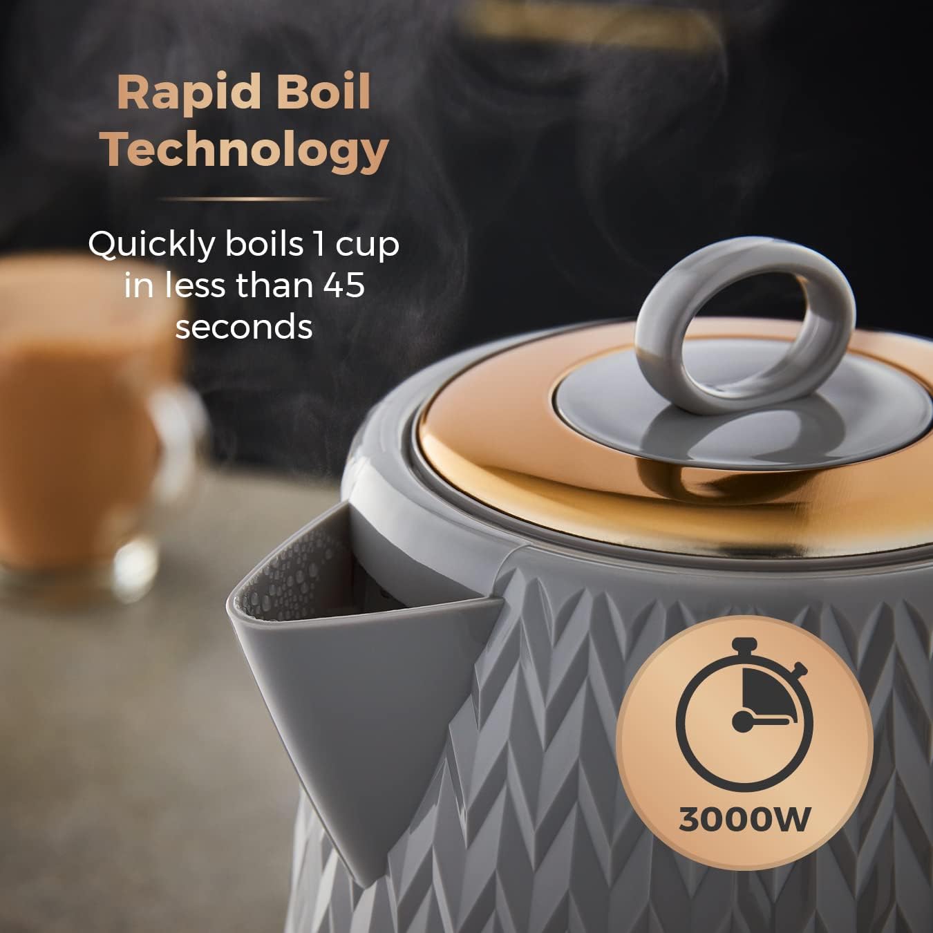 Thumbnail 3 de Tower T10052GRY Empire 1.7L kettle