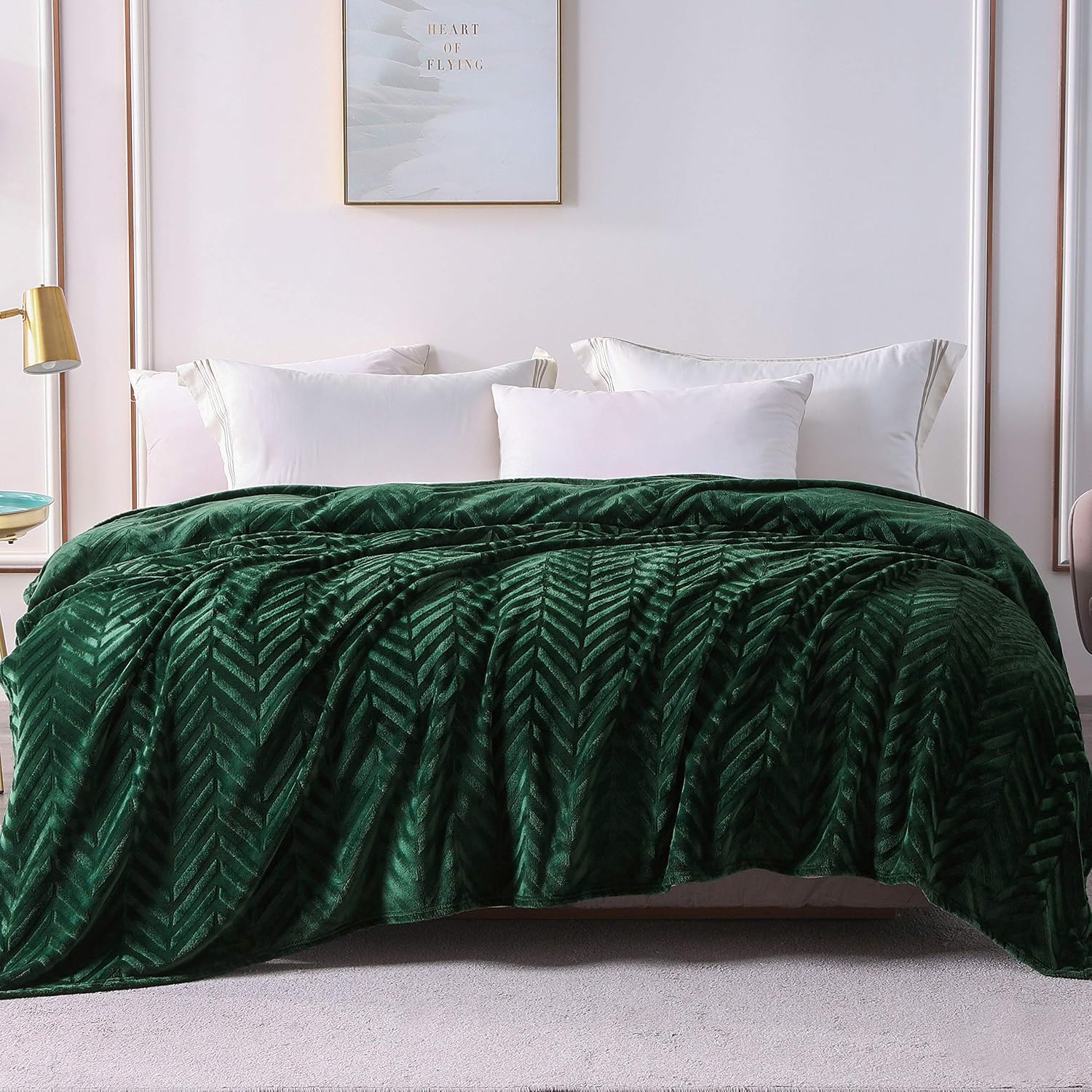Detalle 2 de Whale Flotilla King Size Flannel Blanket 90x104