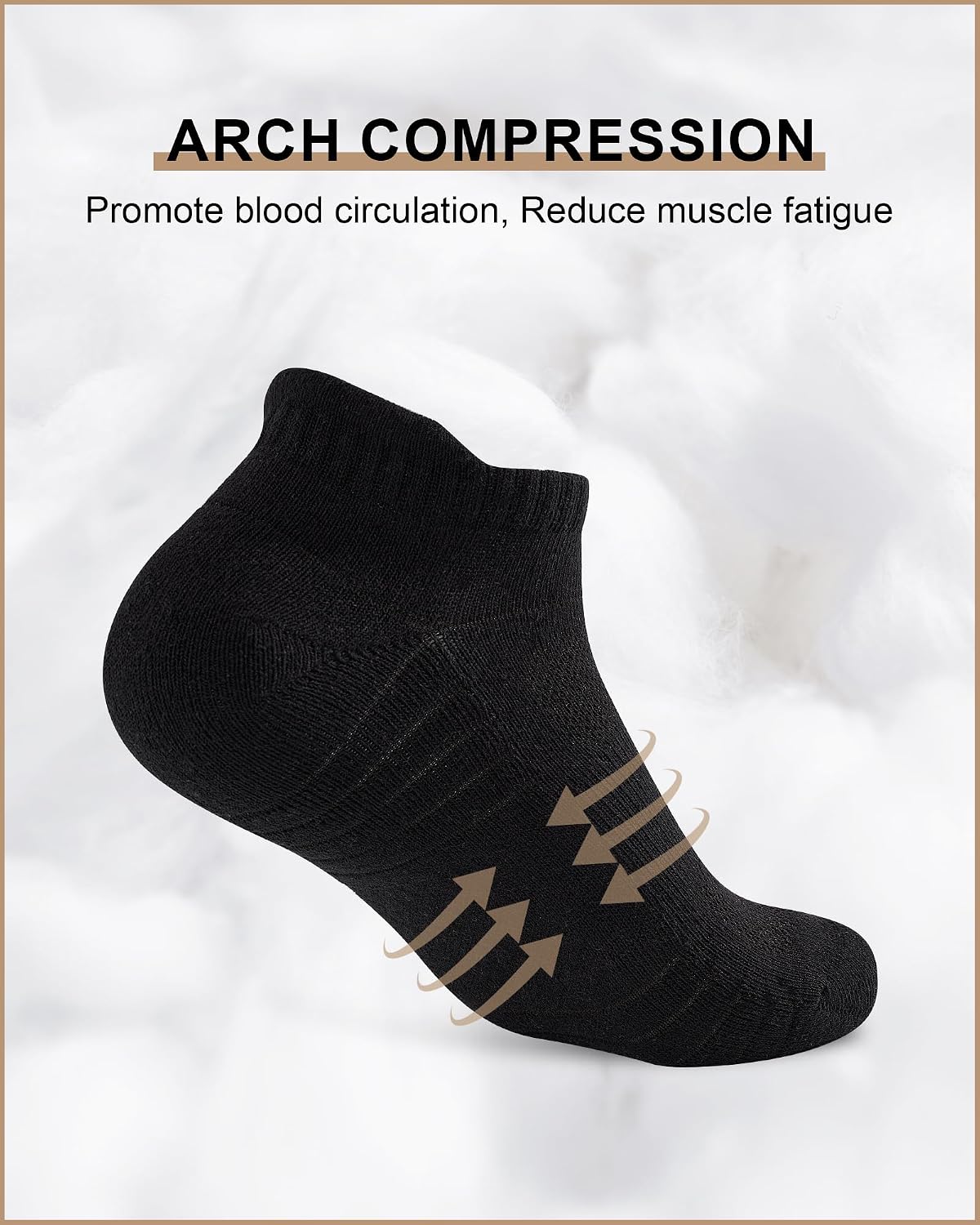 Thumbnail 6 de Niorasen Cushioned Ankle Running Socks – 6 Pairs for Men & Women