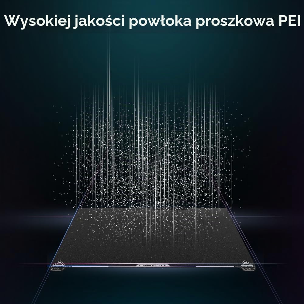 Detalle de Creality K2 Plus PEI matte Plattformplatte – matowa płyta PEI do druku 3D