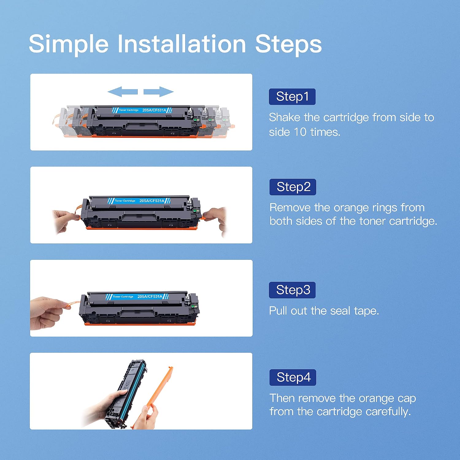 Thumbnail 3 de GPC IMAGE 205A 4er-Pack kompatible HP 205A Toner CF530A–CF533A (CMYK) für HP Color LaserJet Pro MFP M181fw/M154a