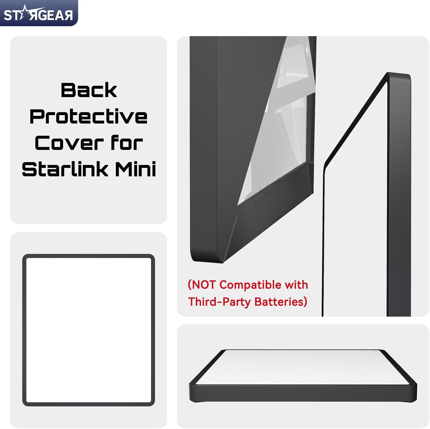 Detalle 2 de STARGEAR Starlink Mini Case – Liquid Silicone Protective Cover with Black Sticker