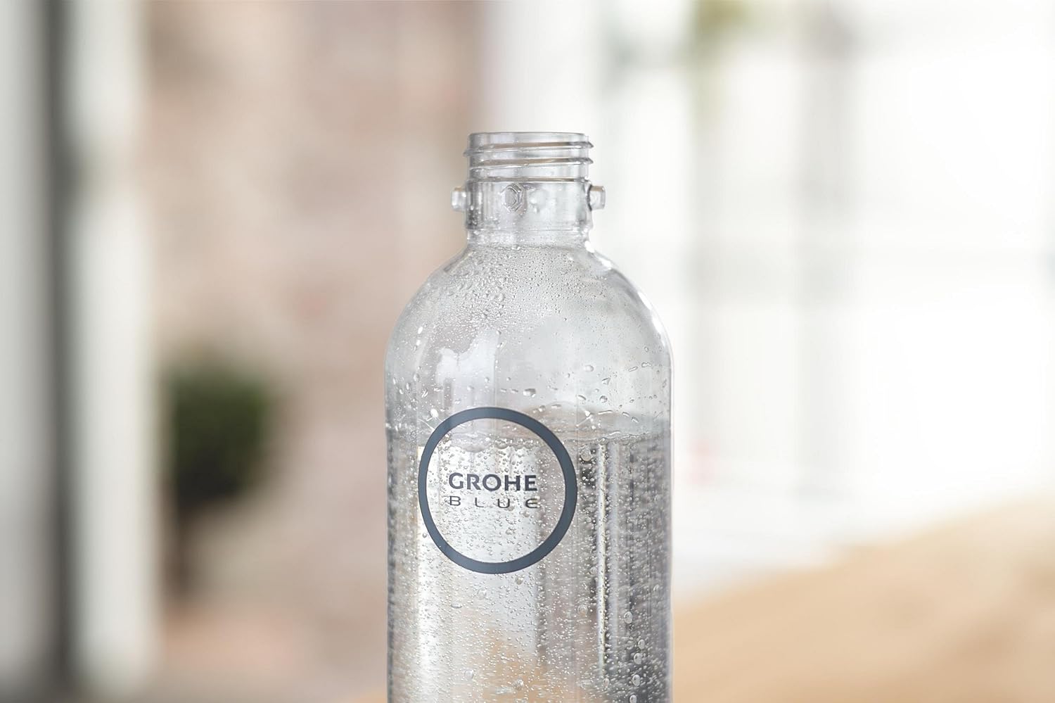 Detalle de GROHE Blue Fizz Wasserflasche 850 ml, Schwarz – kompatibel mit GROHE Fizz Wassersprudler