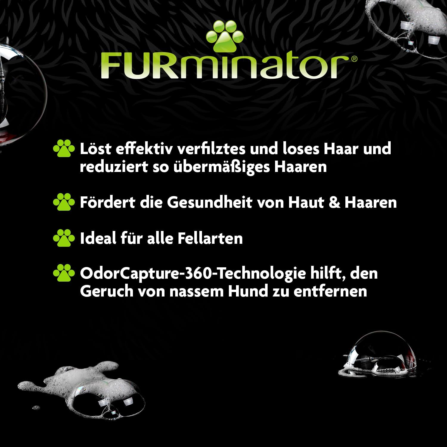 Detalle 2 de FURminator deShedding Hunde-Shampoo – Premium Shampoo für Hunde, 473 ml