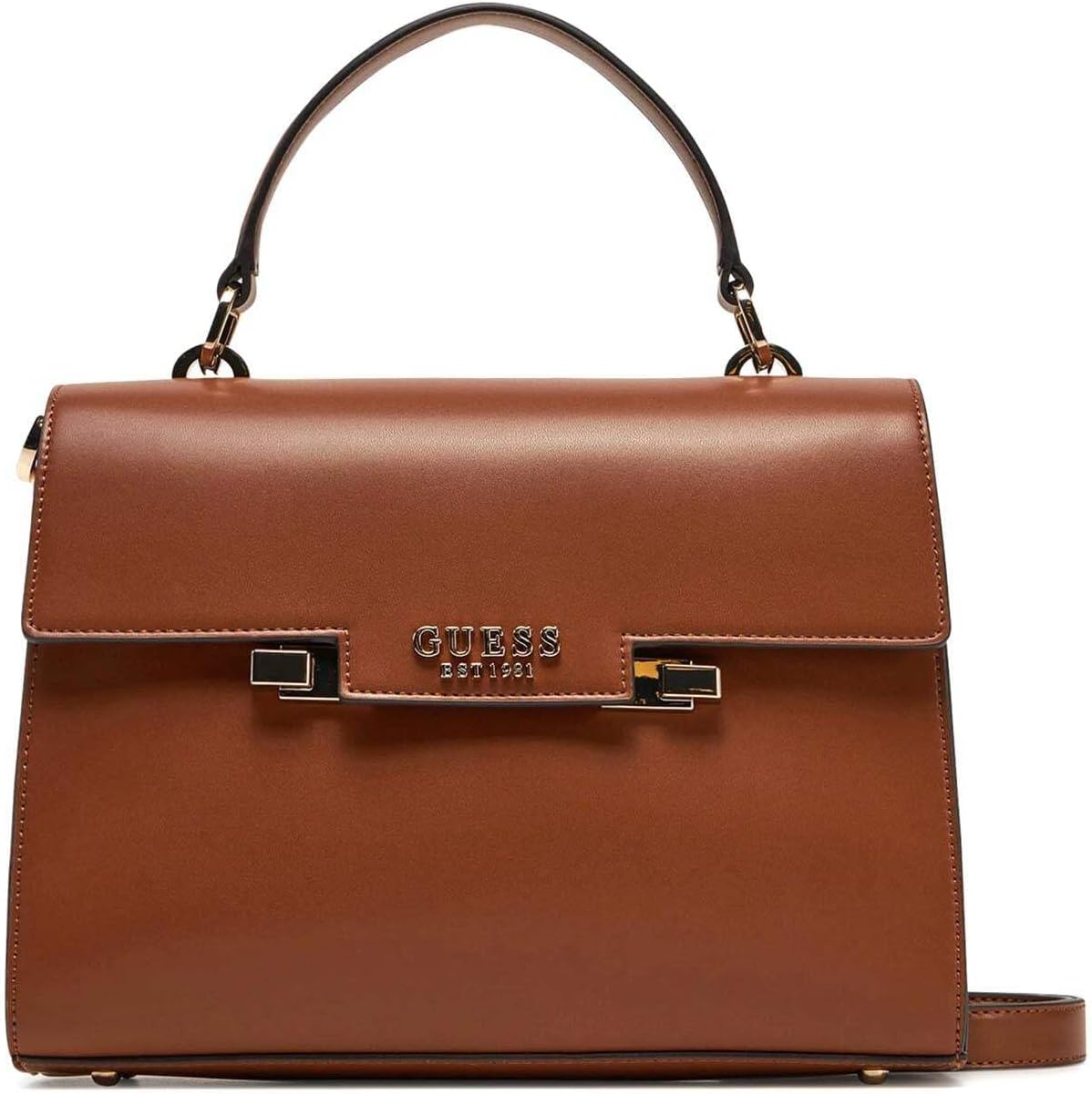 Detalle de GUESS Eco Aldith Top Handle Flap, Hand bag — Sac élégant et pratique