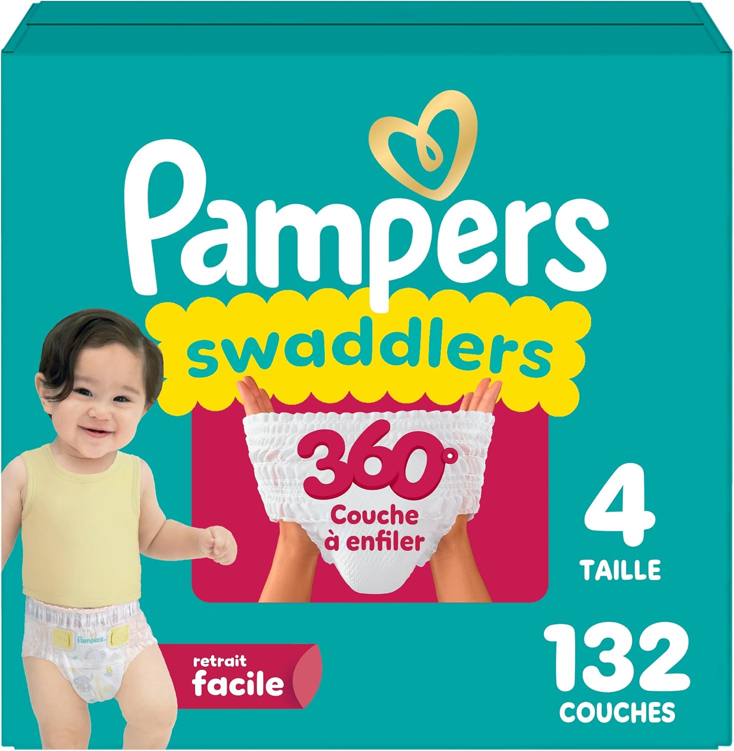 Thumbnail 1 de Pampers Swaddlers 360° Pull-On Diapers, Size 4, 132 Count