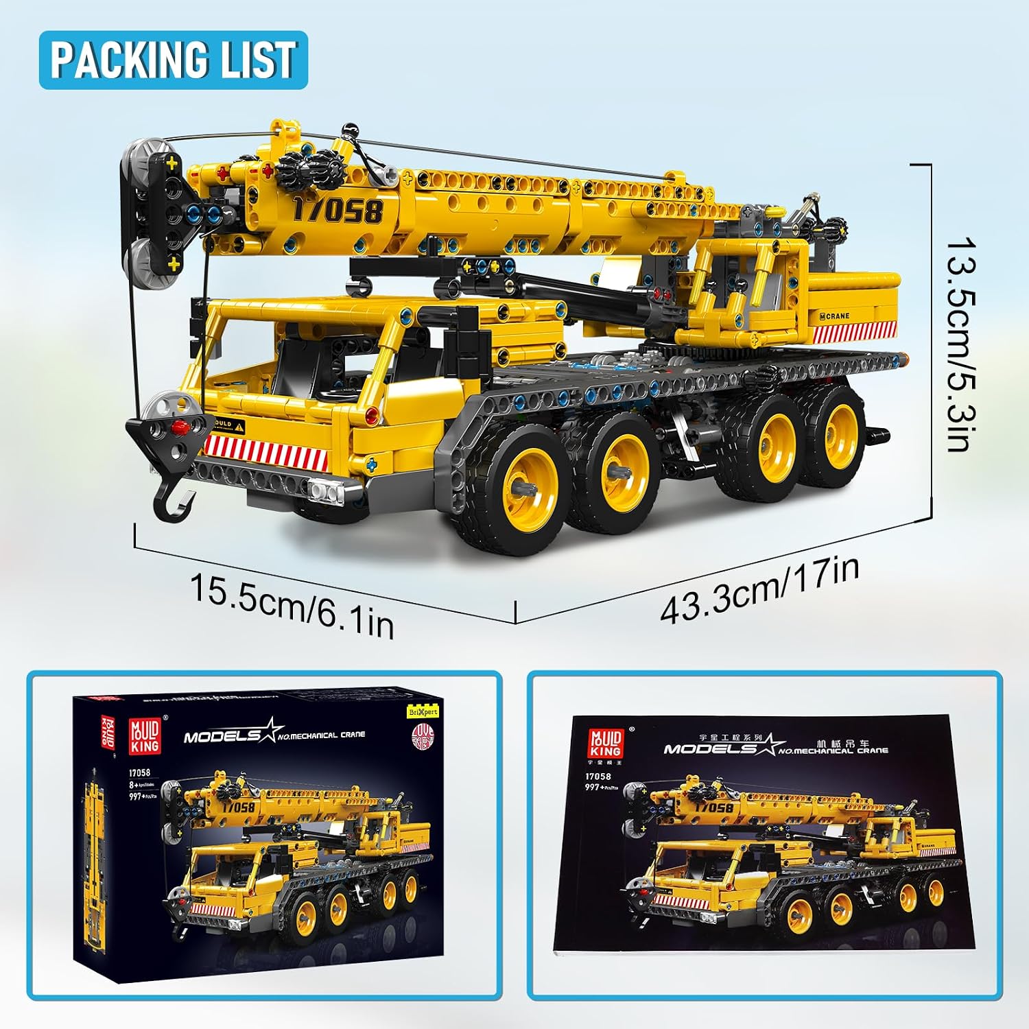 Thumbnail 4 de Mould King 17058 Technik LKW Kran Bauset đźšš(Kran)