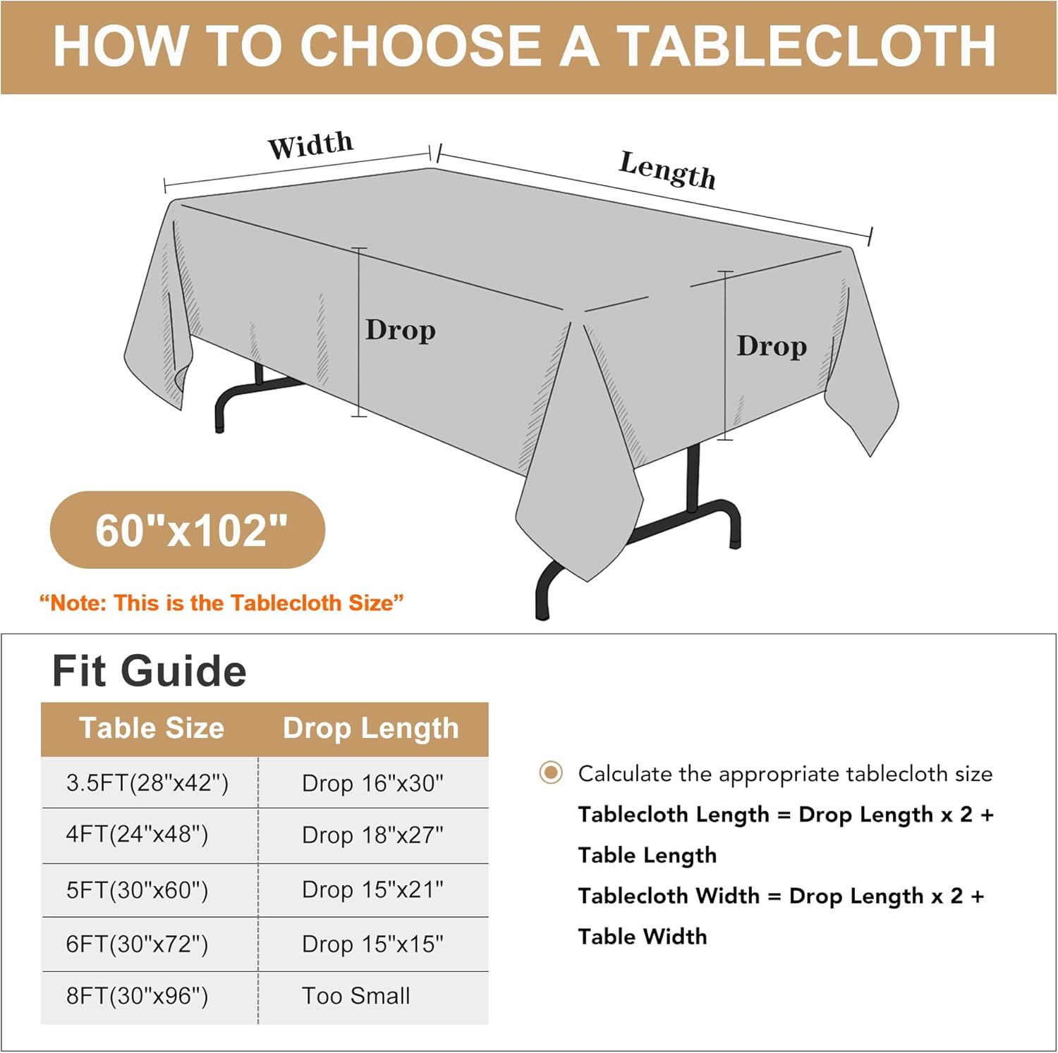 Thumbnail 6 de Sancua 60 x 102 Inch White Tablecloth 2 Pack 📐 (but must be one line and one emoji for product category).